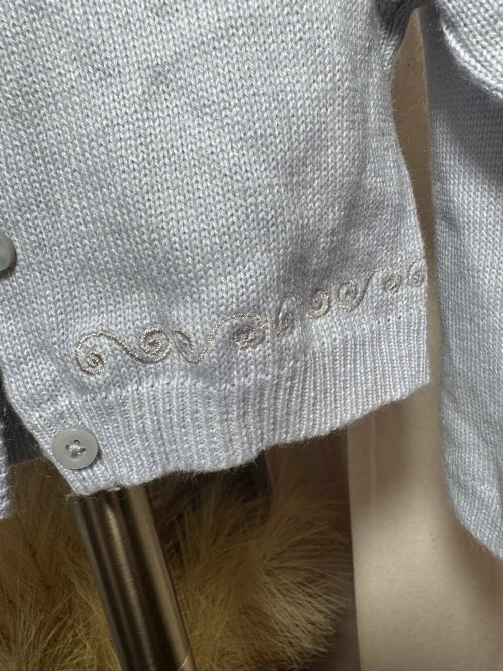 Disney Light Blue Cinderella Embroidered Girls Cardigan Sweater | 4T - Picture 3 of 7